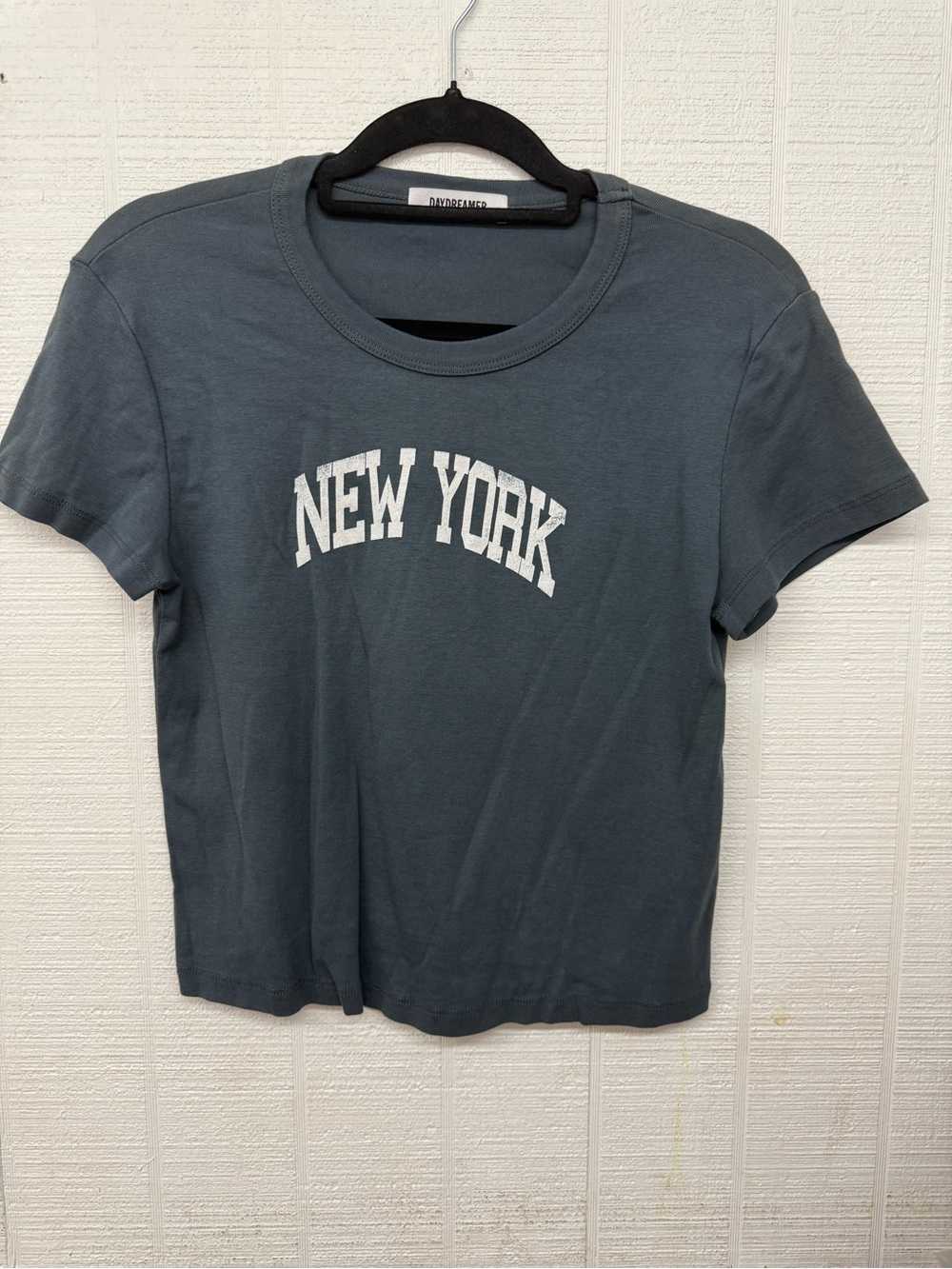 Free People Daydreamer Slate Blue 'New York' Graphic Tee